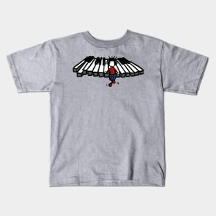 Flying piano 2 woman Kids T-Shirt